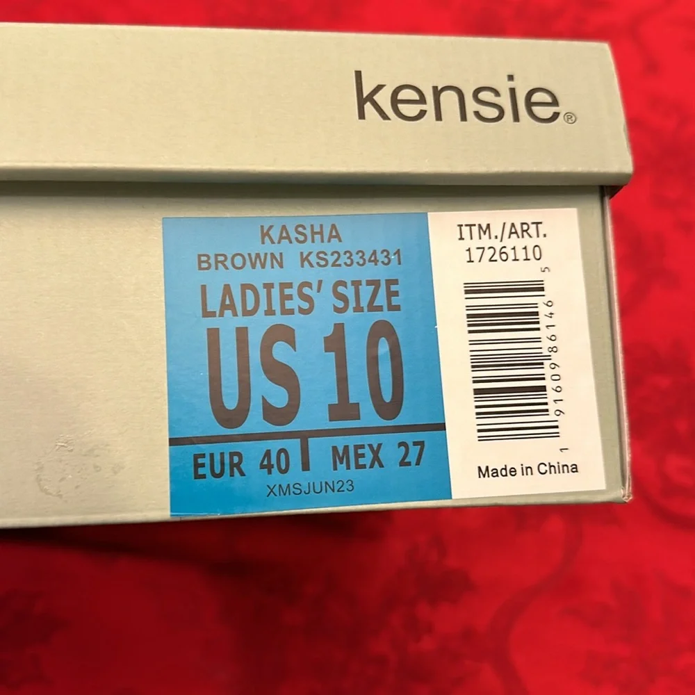 Kensie kasha brown ladies side zipper boot color, brown size 10 & 6 NIB - Picture 11 of 12